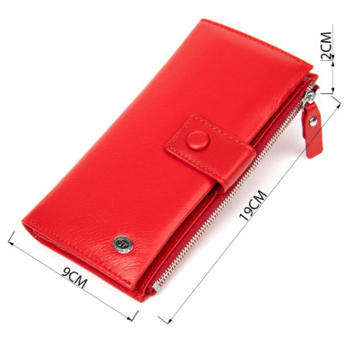 Яркий женский кошелек-клатч ST Leather 19374 Красный