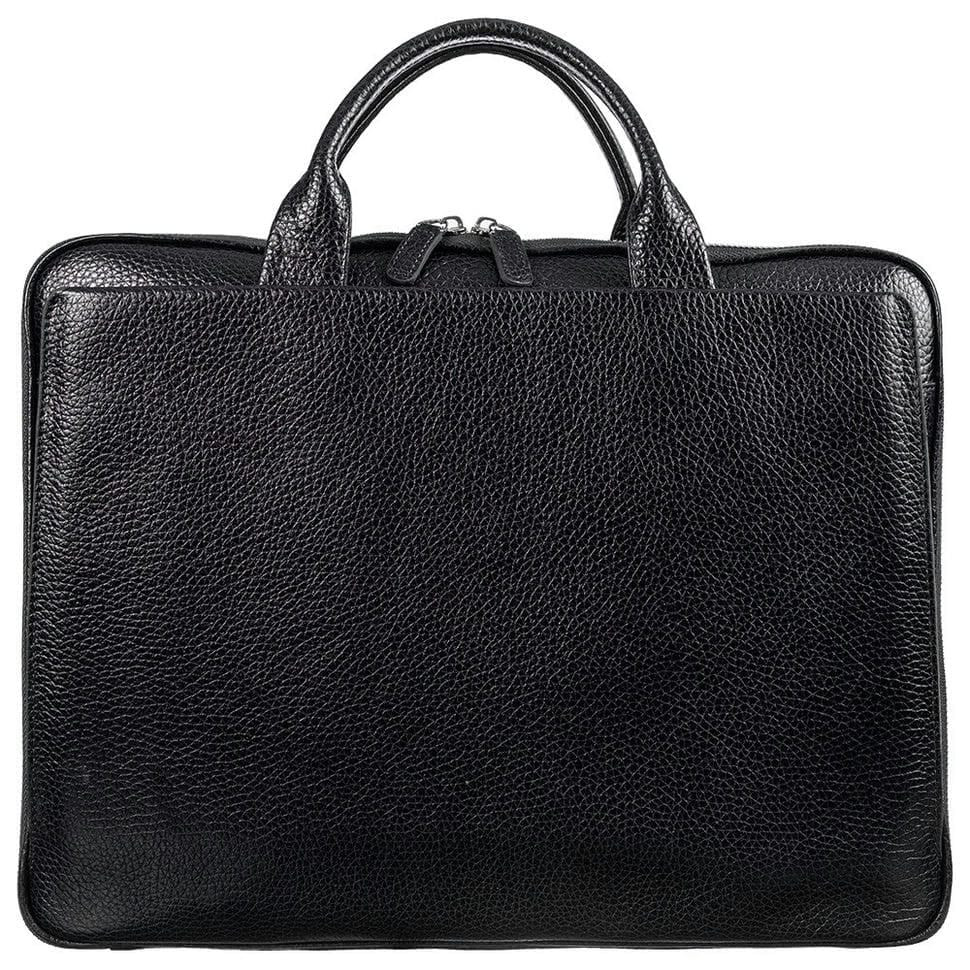Шкіряний портфель Desisan 910-01 чорний дрібний флотар