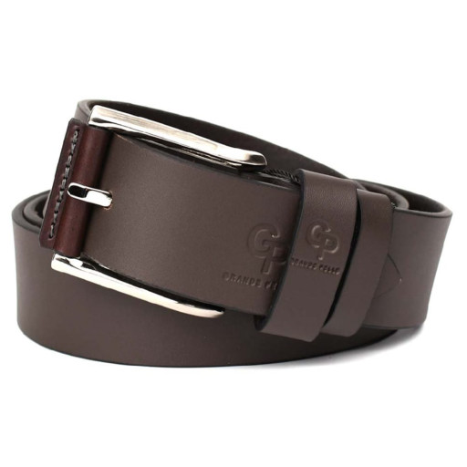 Шкіряний ремінь коричневий 40 мм Grande Pelle 413013701