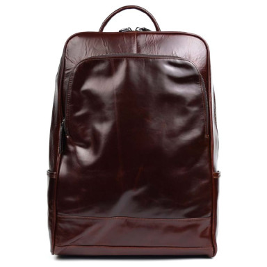 Mens Leather Backpack John McDee 7347Q