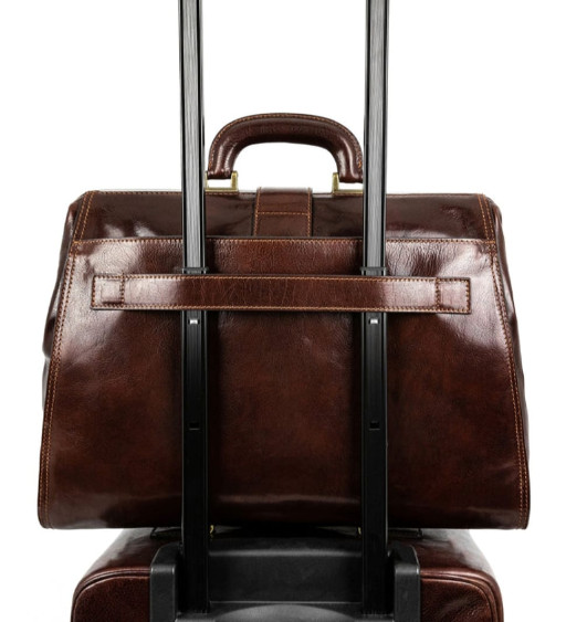 Коричневий шкіряний великий жіночий докторський мішок - Mrs Dalloway - Коричневий колір - Time Resistance 5214001W