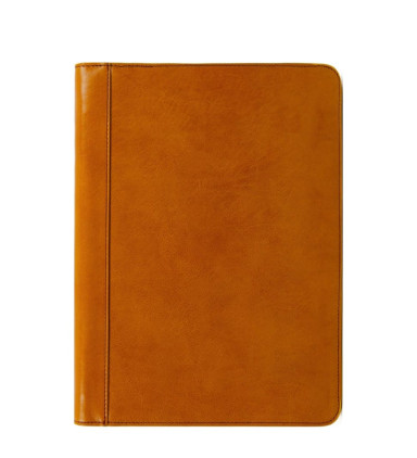 Womens Leather A4 Documents Folder Organizer - Candide -   Yellow color -  Time Resistance 5210401W