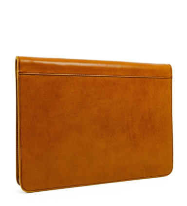 Womens Leather A4 Documents Folder Organizer - Candide -   Yellow color -  Time Resistance 5210401W