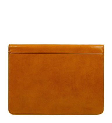 Womens Leather A4 Documents Folder Organizer - Candide -   Yellow color -  Time Resistance 5210401W