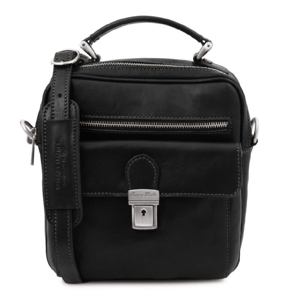 Brian - Італійська чоловіча шкіряна сумка через плече з ручкою TL141978