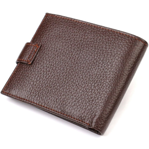 Гарний горизонтальний гаманець для чоловіків з натуральної шкіри CANPELLINI 21891 Коричневий