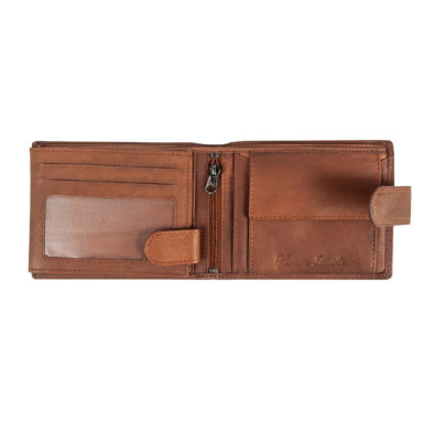 Mens Leather Wallet JCB NC42MN Tan (Red)