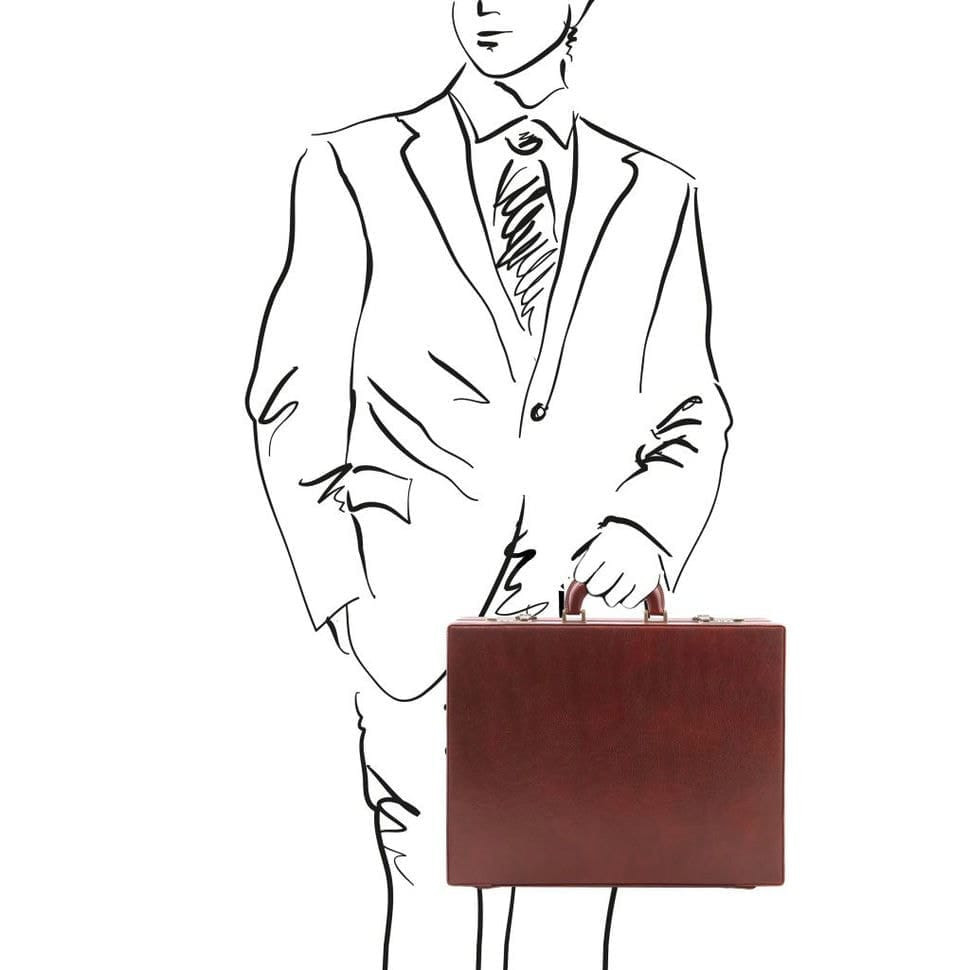 Чоловічий шкіряний портфель дипломат Tuscany TL142185