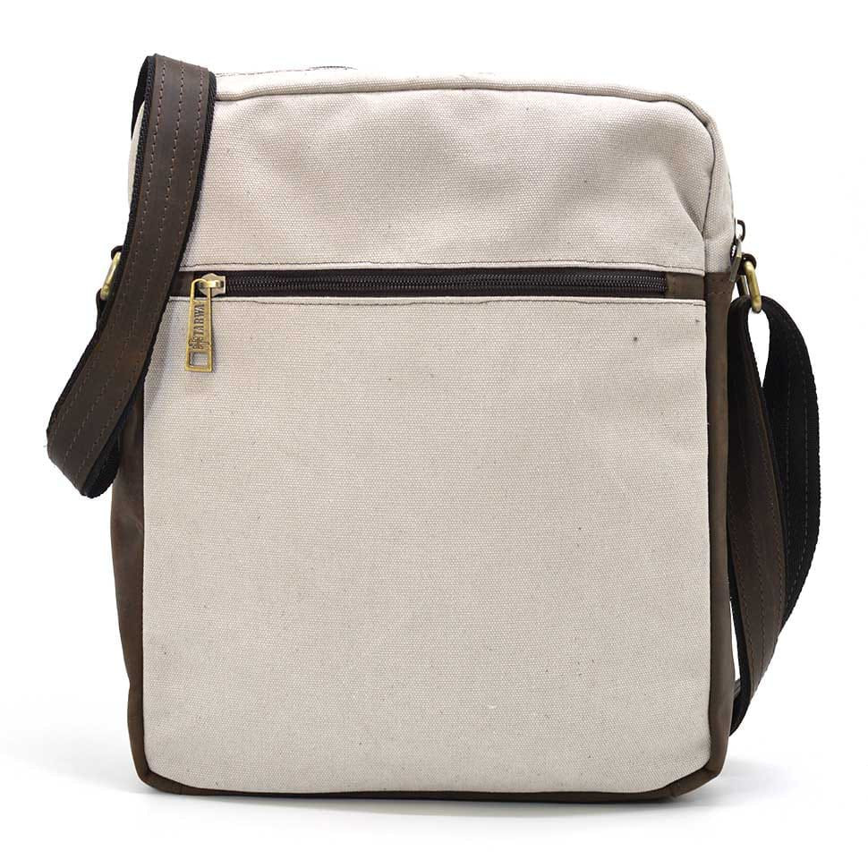 Чоловіча сумка з канвасу через плече TARWA RCJ-1810-3md слонова кістка