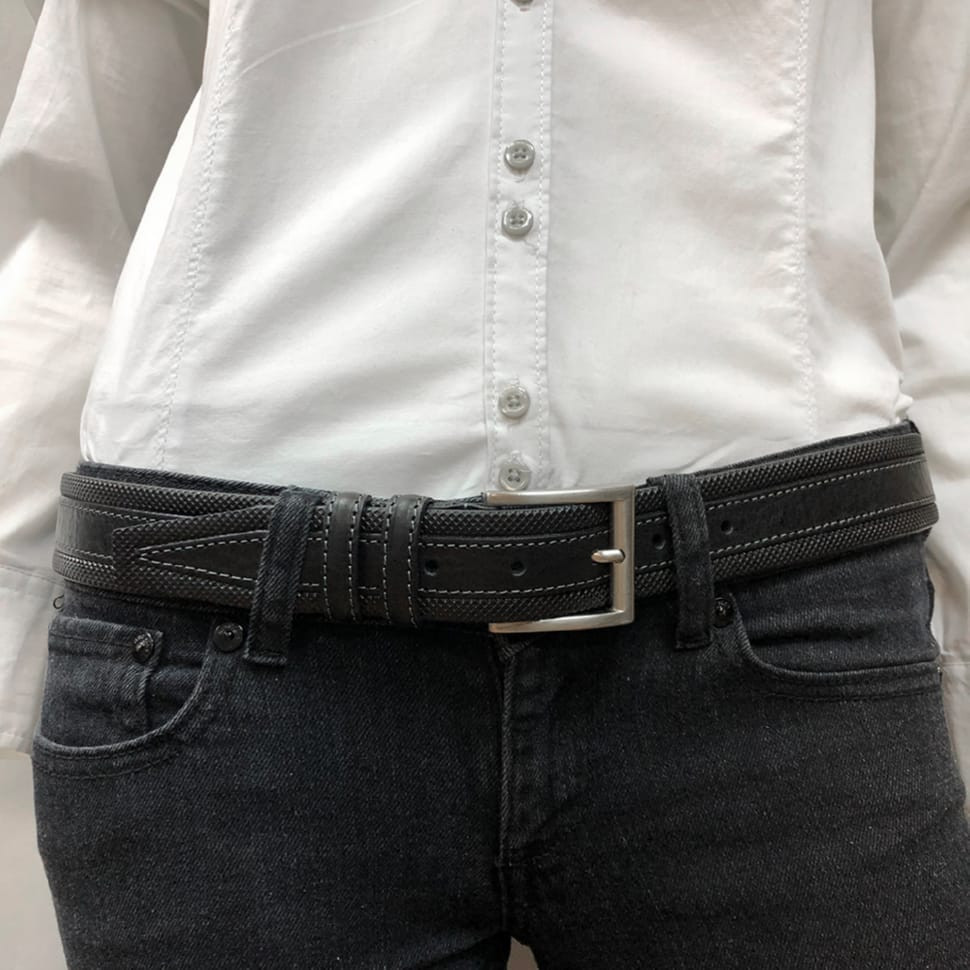 Шкіряний ремень 20 nero чорний TONY PEROTTI