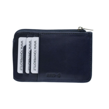 Leather wallet Nevada 3825+RFID navy blue