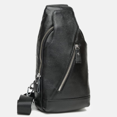 Men's leather backpack Keizer k15029-black
