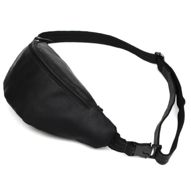 Leather belt bag banana LIMARY Lim-035RA black