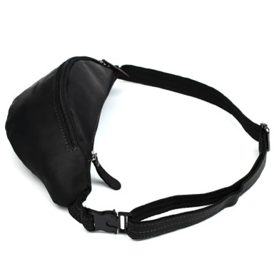 Leather belt bag banana LIMARY Lim-035RA black
