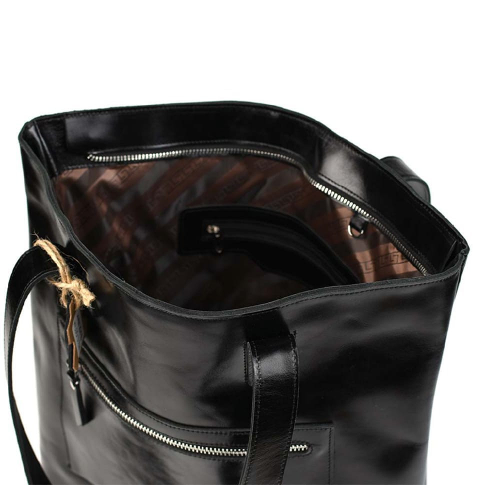 Женская сумка шоппер кожа Алькор Limary lim-3440GA черная