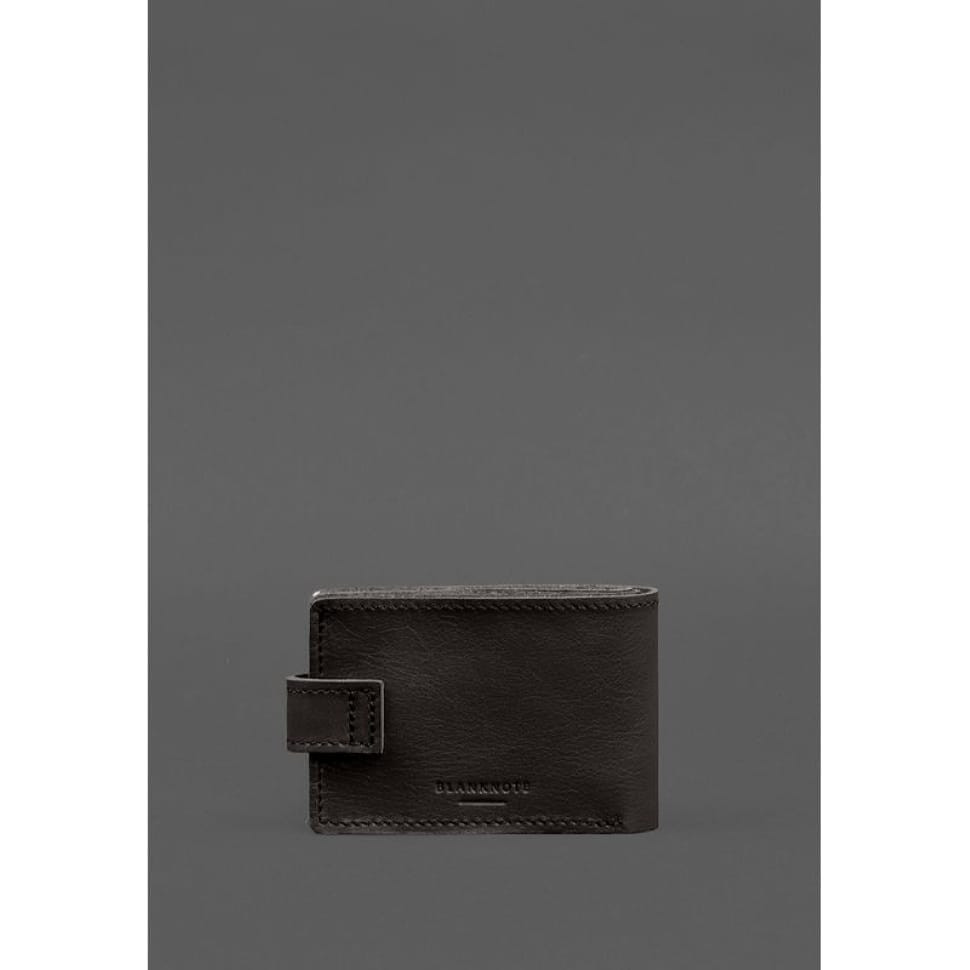 Leather wallet-cover for identification card of a combat participant (UBD cardboard document) Dark brown