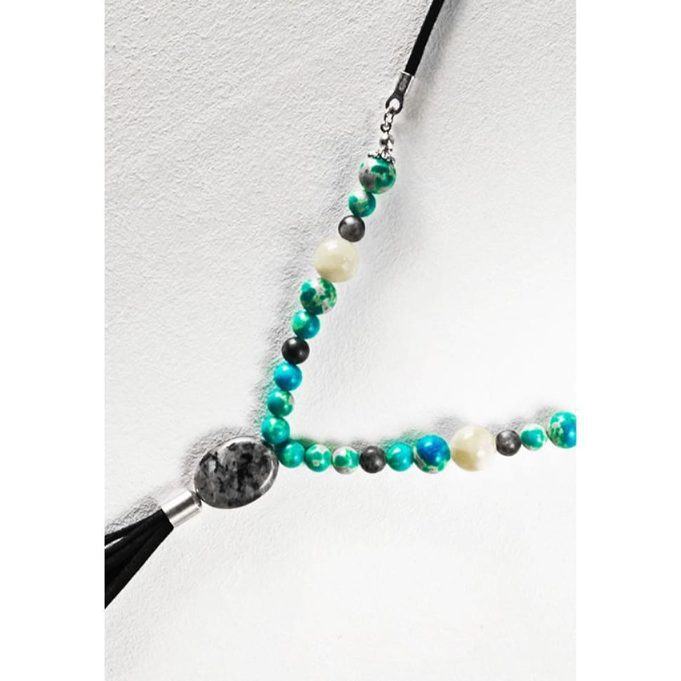 Жіноча шкіряна підвіска чорна Джіа