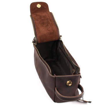 Cosmetic bag toiletry case for one compartment Tiding tid9511C brown