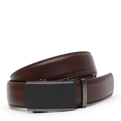 Чоловічий ремінь із натуральної шкіри V1GKX35-brown