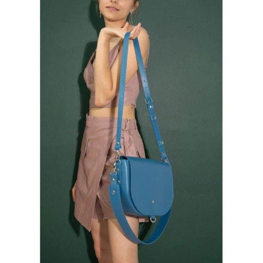 Жіноча шкіряна сумка Ruby L яскраво-синя