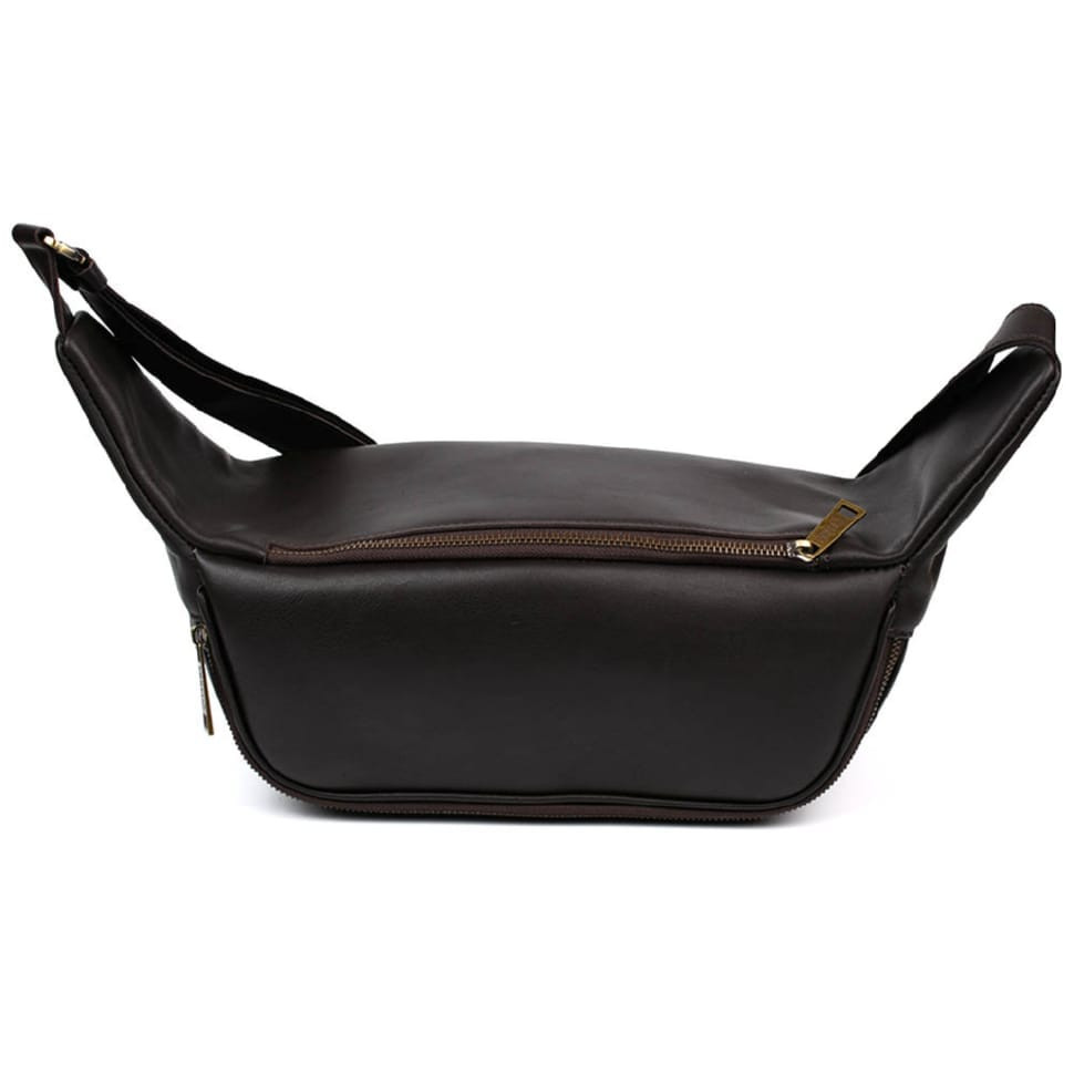 Leather banana camera bag TARWA GC-1313-4lx brown nappa