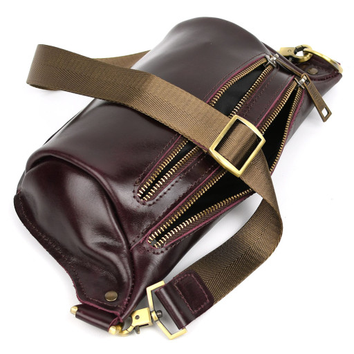 Сумка бананка в розмірі М TARWA GM-3105-3lx 3 відділення бордо