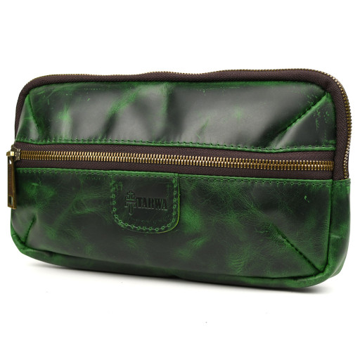 Кожаная поясная сумка TARWA на карабинах REv-1819-4lx