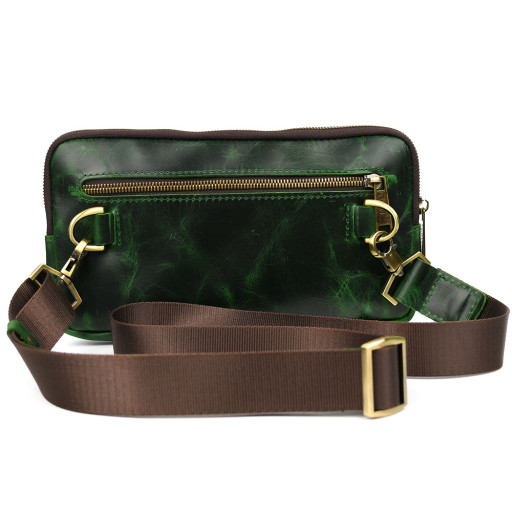 Кожаная поясная сумка TARWA на карабинах REv-1819-4lx