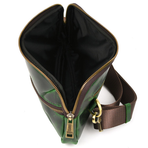 Кожаная поясная сумка TARWA на карабинах REv-1819-4lx