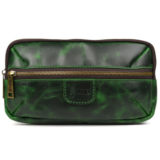 Кожаная поясная сумка TARWA на карабинах REv-1819-4lx