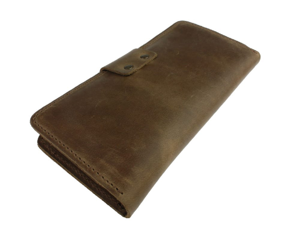 Mens large leather wallet SULLIVAN 103-27(9) olive