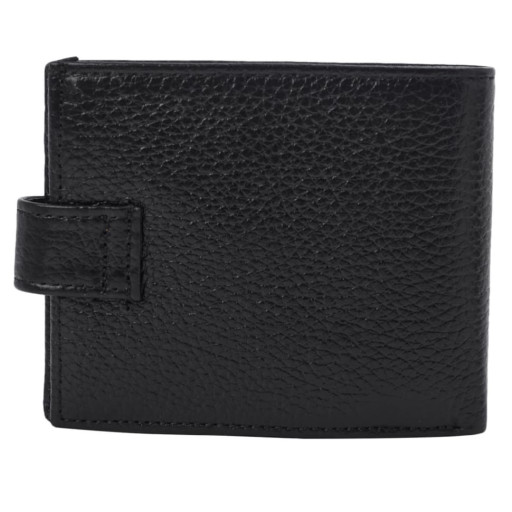 Шкіряне портмоне BOND 595-281 чорний флотар