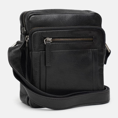 Men's leather bag Ricco Grande 1FSL-931-black