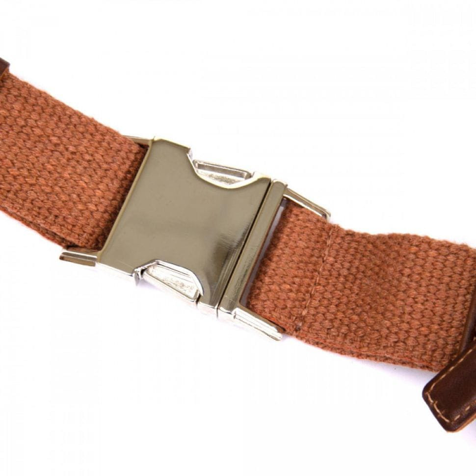 Leather belt bag banana Grande Pelle 741623 cognac