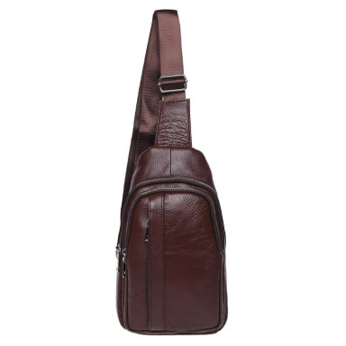 Men's leather backpack Keizer K12096-brown