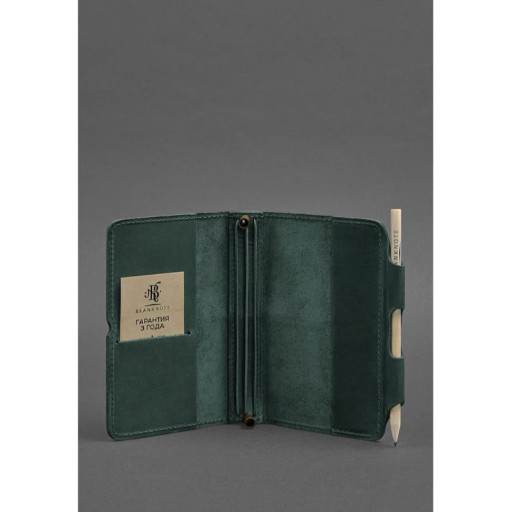 Шкіряний блокнот (Софт-бук) 3.0 зелений