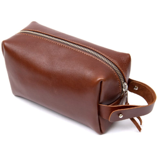 Чоловічий несесер із натуральної шкіри GRANDE PELLE 11416 Коричневий