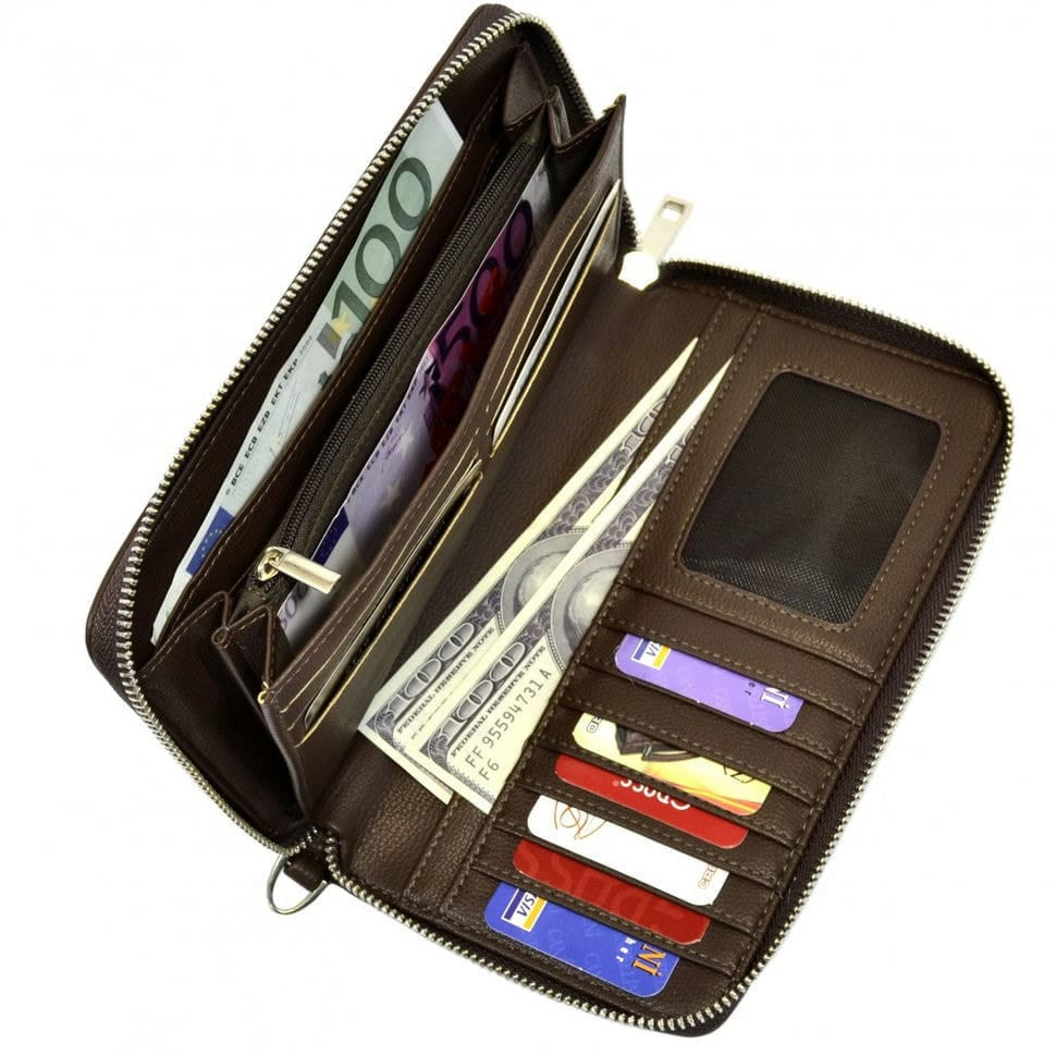 Барсетка кістева зі шкірозамінника BONIS 0706-119 коричнева