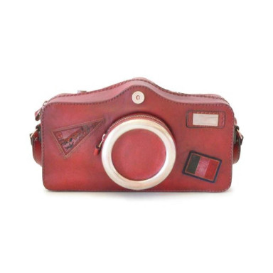 Pratesi BCL444 - Photocamera Bruce Cross Body Bag в шкіряній kožeній Bruce Cherry
