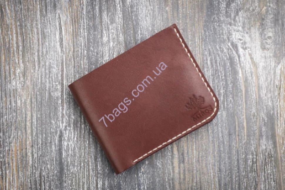Компактний чоловічий гаманець зі шкіри 1 + 6 МИРОС