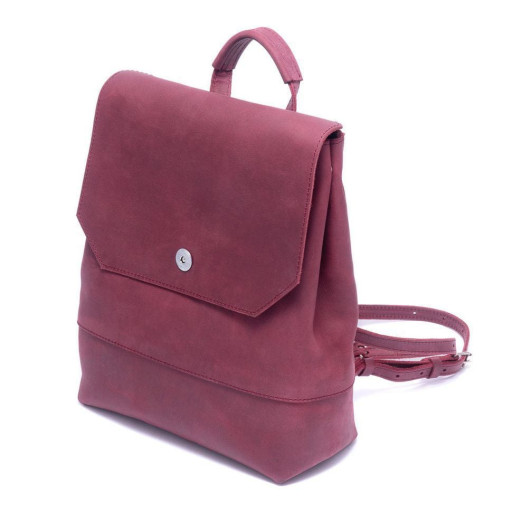 Жіночий шкіряний рюкзак-сумка Асті, колір - Бордовий 039м