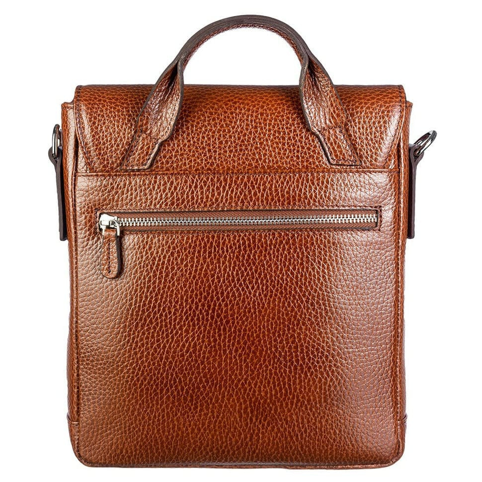 Барсетка м'яка шкіряна DESISAN 344-015 рудий флотар