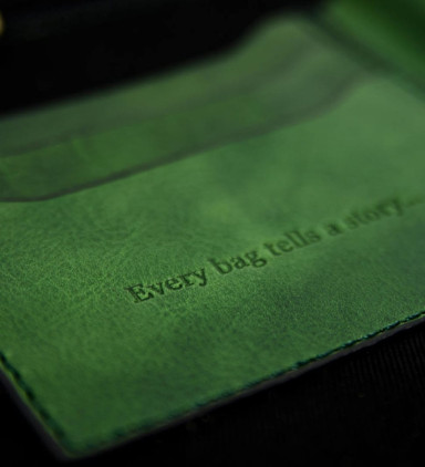 Womens Leather A4 Documents Folder Organizer - Candide -   Green color -  Time Resistance 5205801W