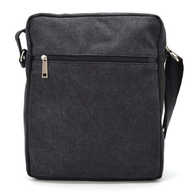 Mens canvas shoulder bag TARWA RAG-1810-3md black