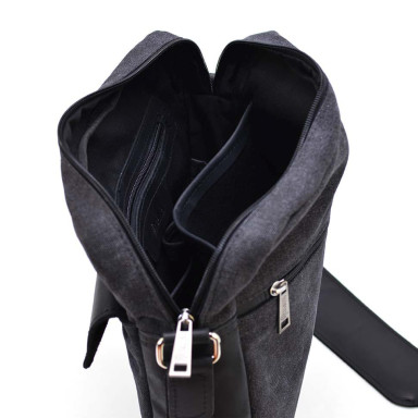Mens canvas shoulder bag TARWA RAG-1810-3md black