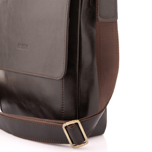 Мужская кожаная сумка-мессенджер Newery N1082GC