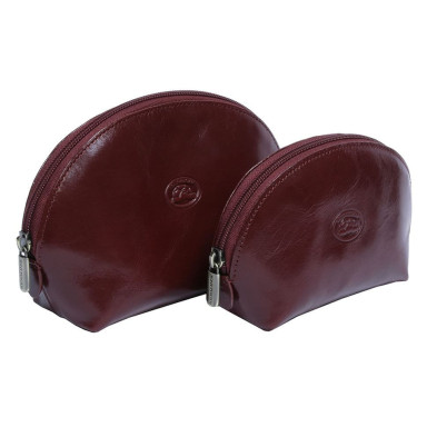 Leather cosmetic bag Italico 1583L+1583M rosso red