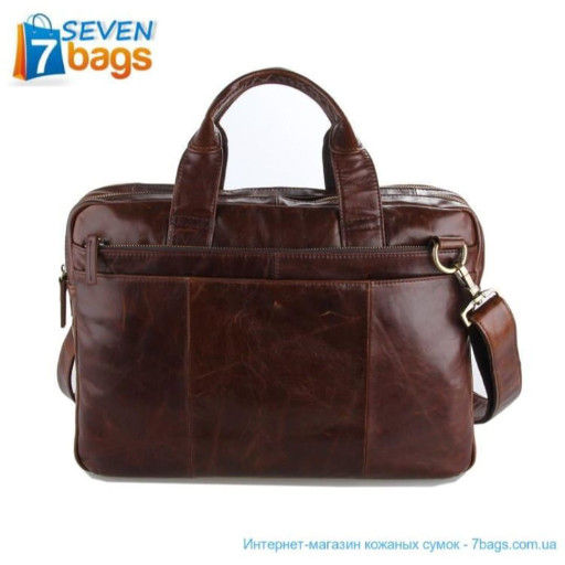 Новинка! Шкіряна функціональна сумка з гладкої шкіри crazy horse leather