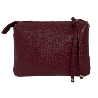 Сумка жіноча шкіряна Borsa CA04B-30DR dark red червона