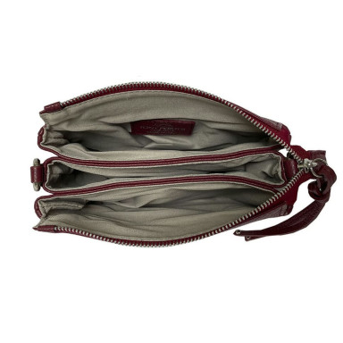 Сумка жіноча шкіряна Borsa CA04B-30DR dark red червона
